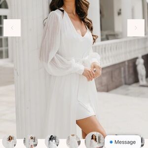 Aliana Pleated Sleeve Satin Maxi Bridal Rope